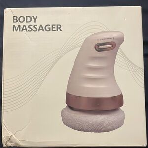 White and Gold Ergonomic Massager Tool